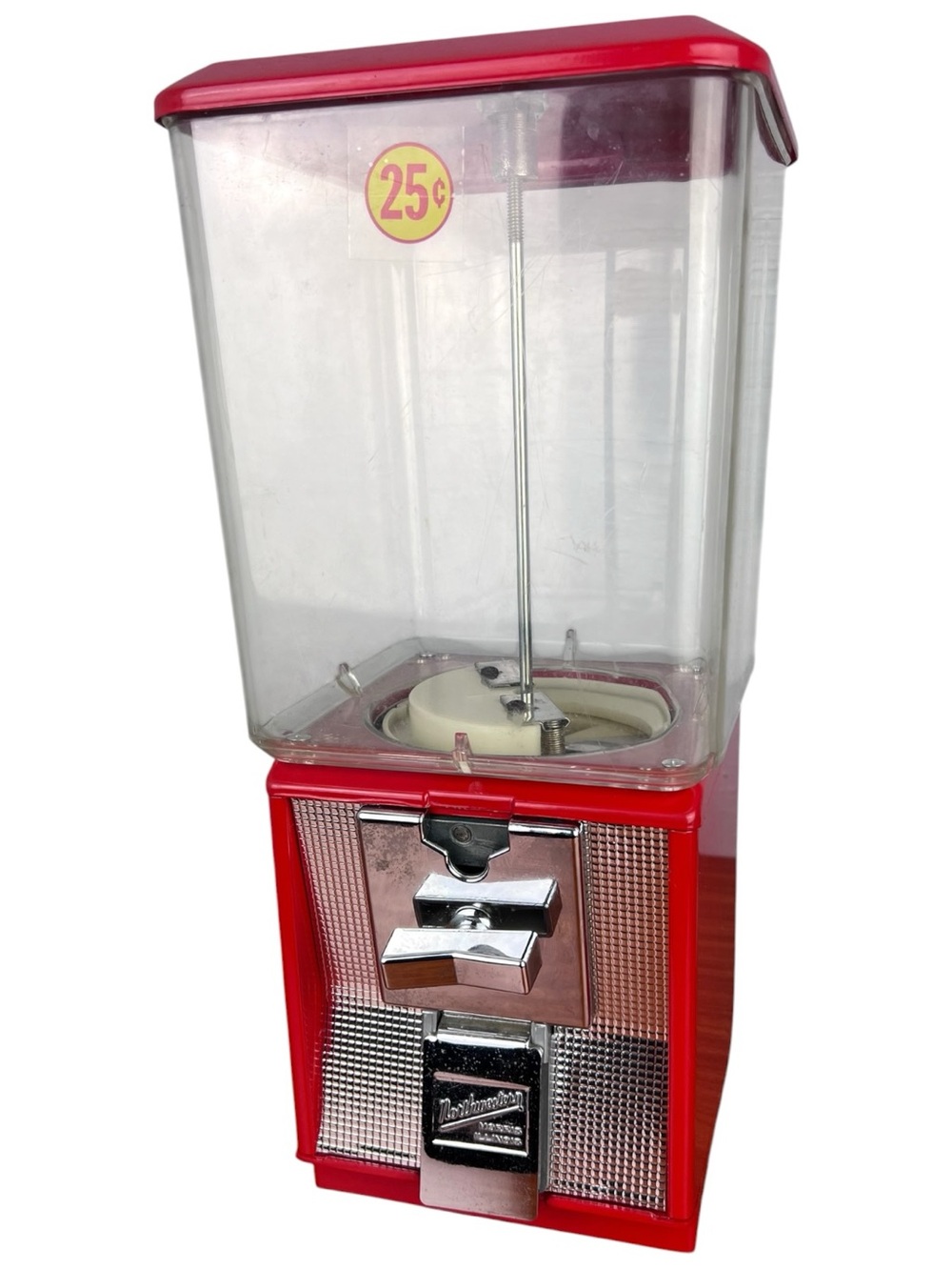 Vtg Northwestern 25 Cent Candy Machine/Dispenser Vending Machine W/Lock & Key